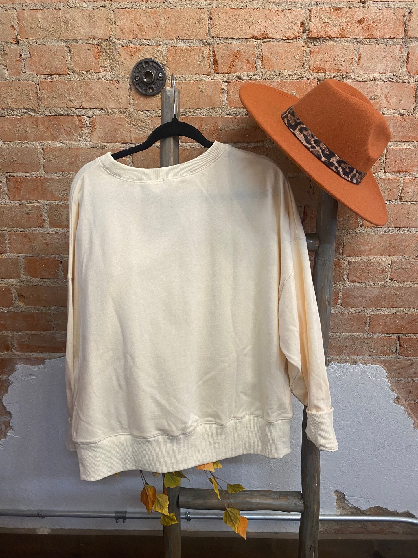 Cream pumpkin sweatshirt