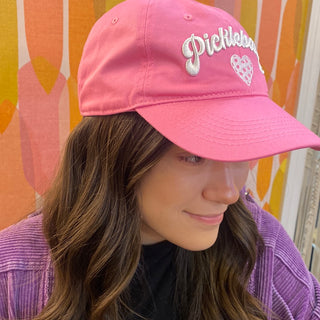 Pink Pickleballer baseball hat