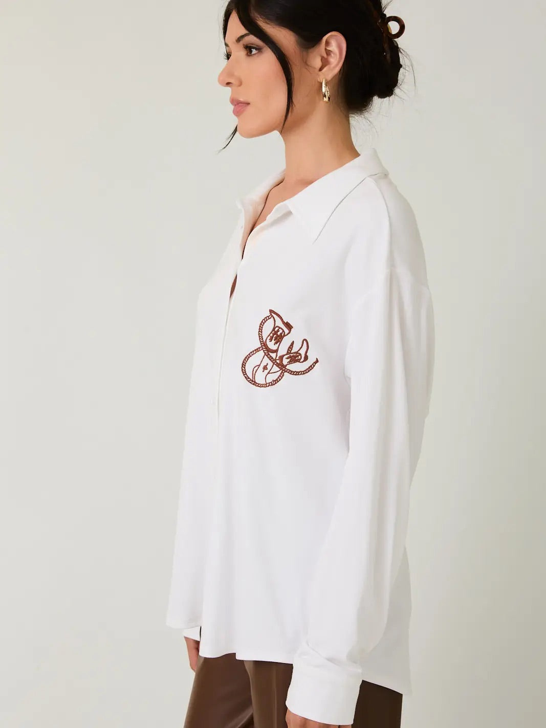 COWGIRL EMBROIDERED JERSEY
