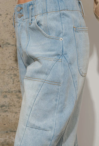 Cargo Denim Knee
Length Shorts