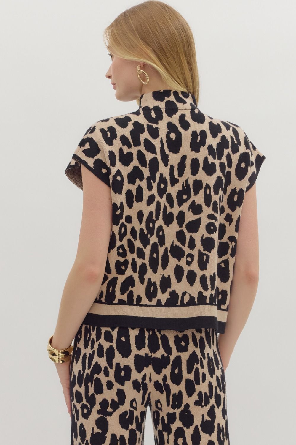 Animal print knit
