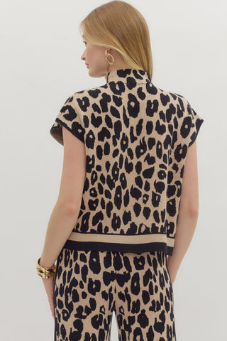 Animal print knit