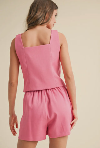 Scalloped Vest and Shorts
Set