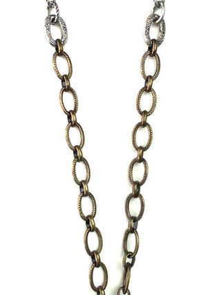 Mixed Chains W/Concho & Sacred Heart Pendant Drop