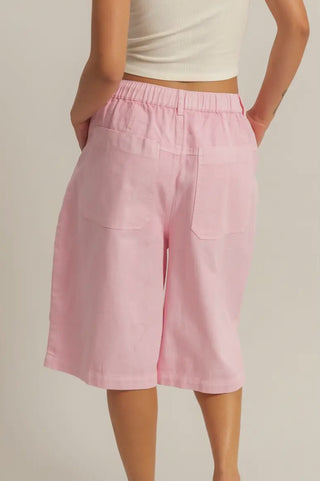 Drawstring Waist Wide
Leg Jort