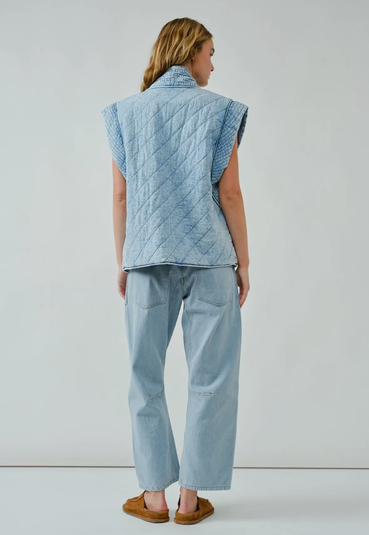 Mariana Oversized
Quilted Denim Vest