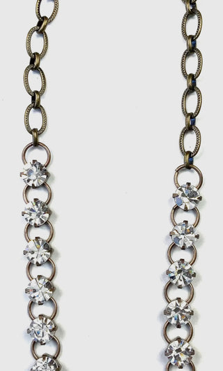 Sparkling rhinestone chain necklace.