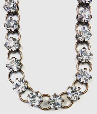 Sparkling rhinestone chain necklace.