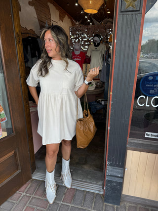 CORDUROY MINI DRESS