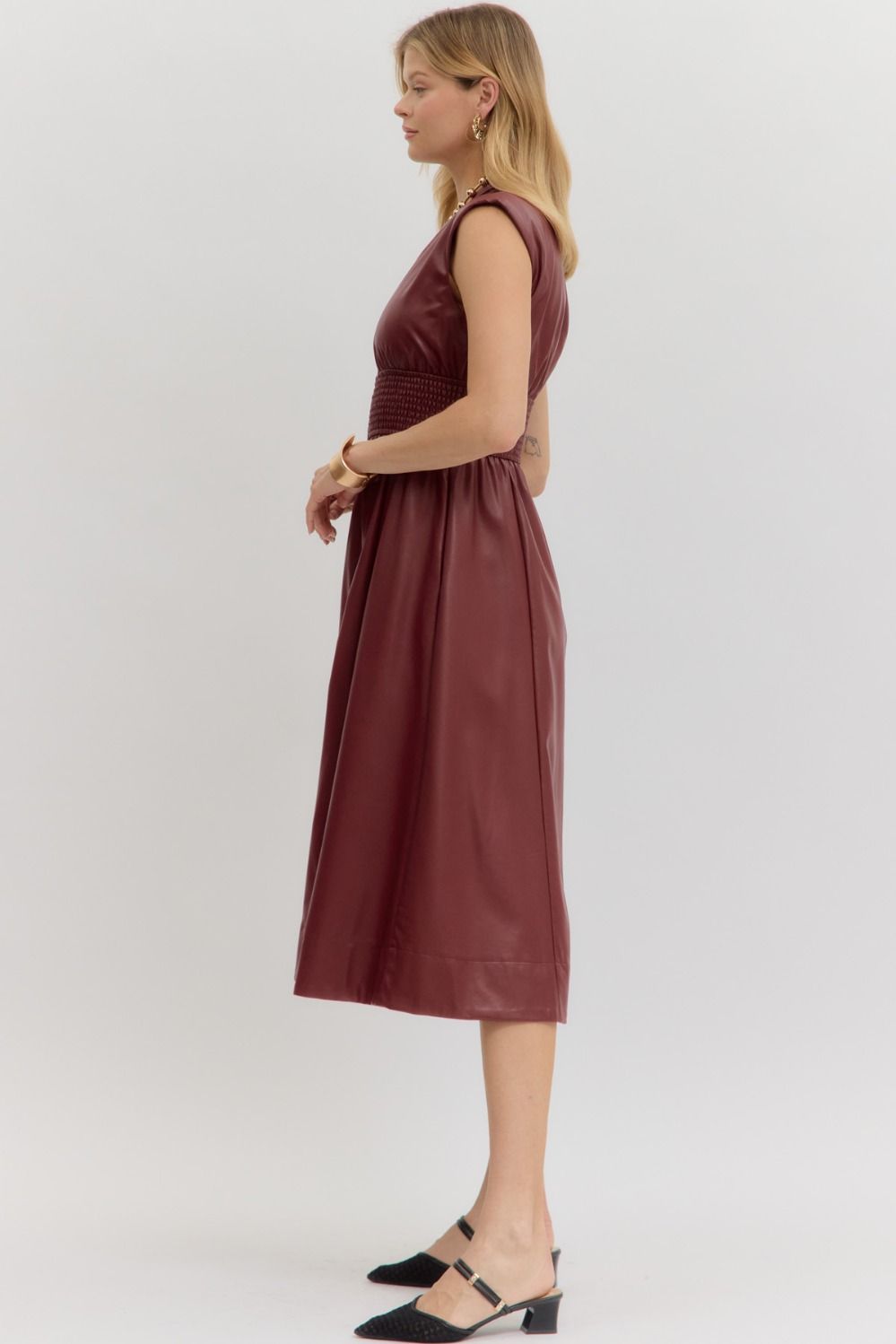 Burgundy Midi dress