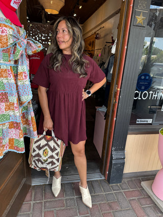 CORDUROY MINI DRESS