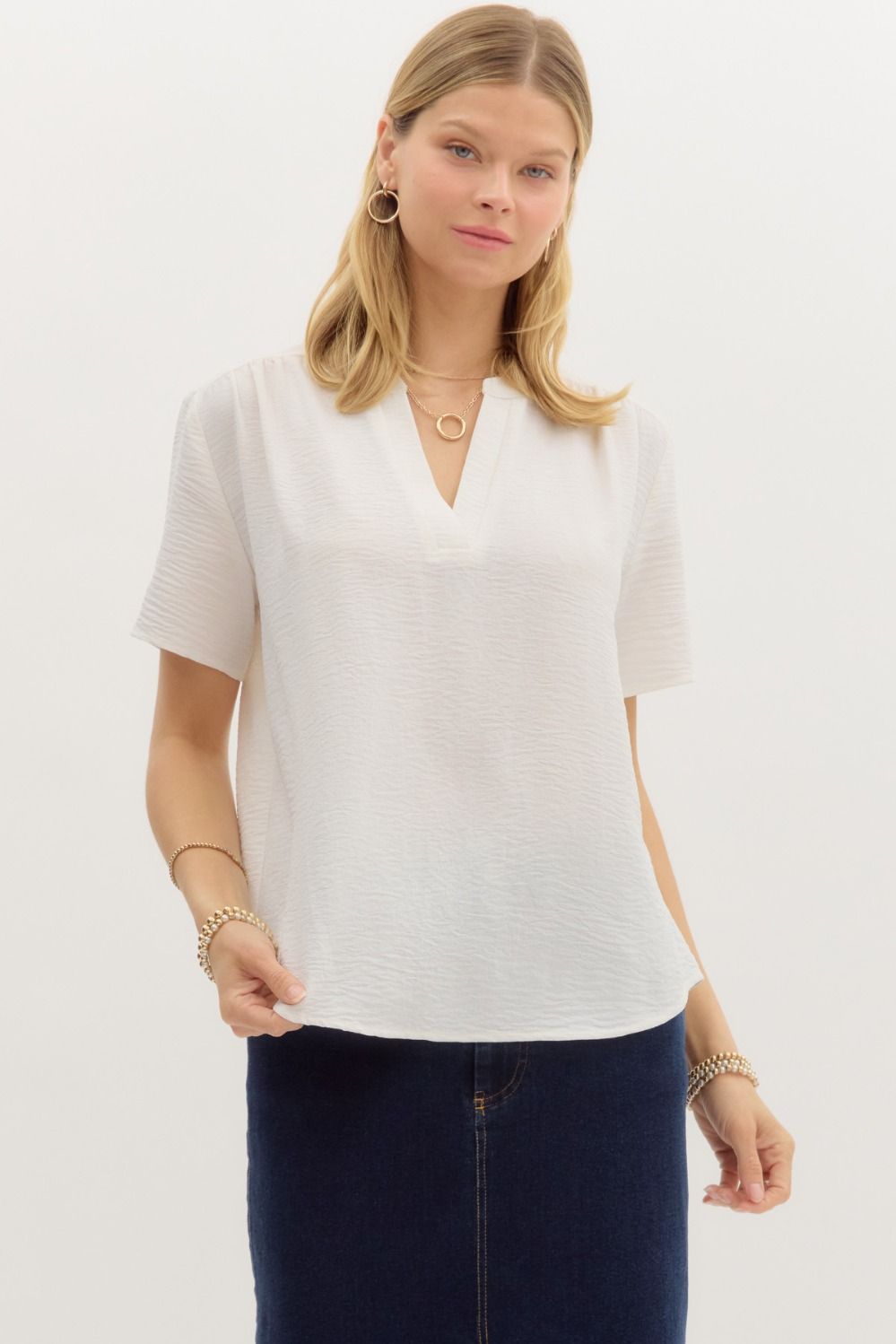 Off white V neck