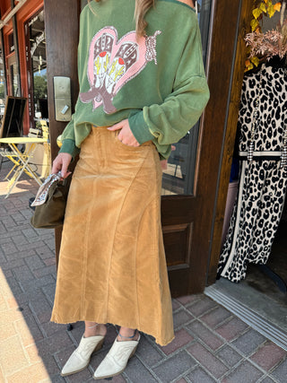 STRETCH CORDUROY MERMAID SKIRT