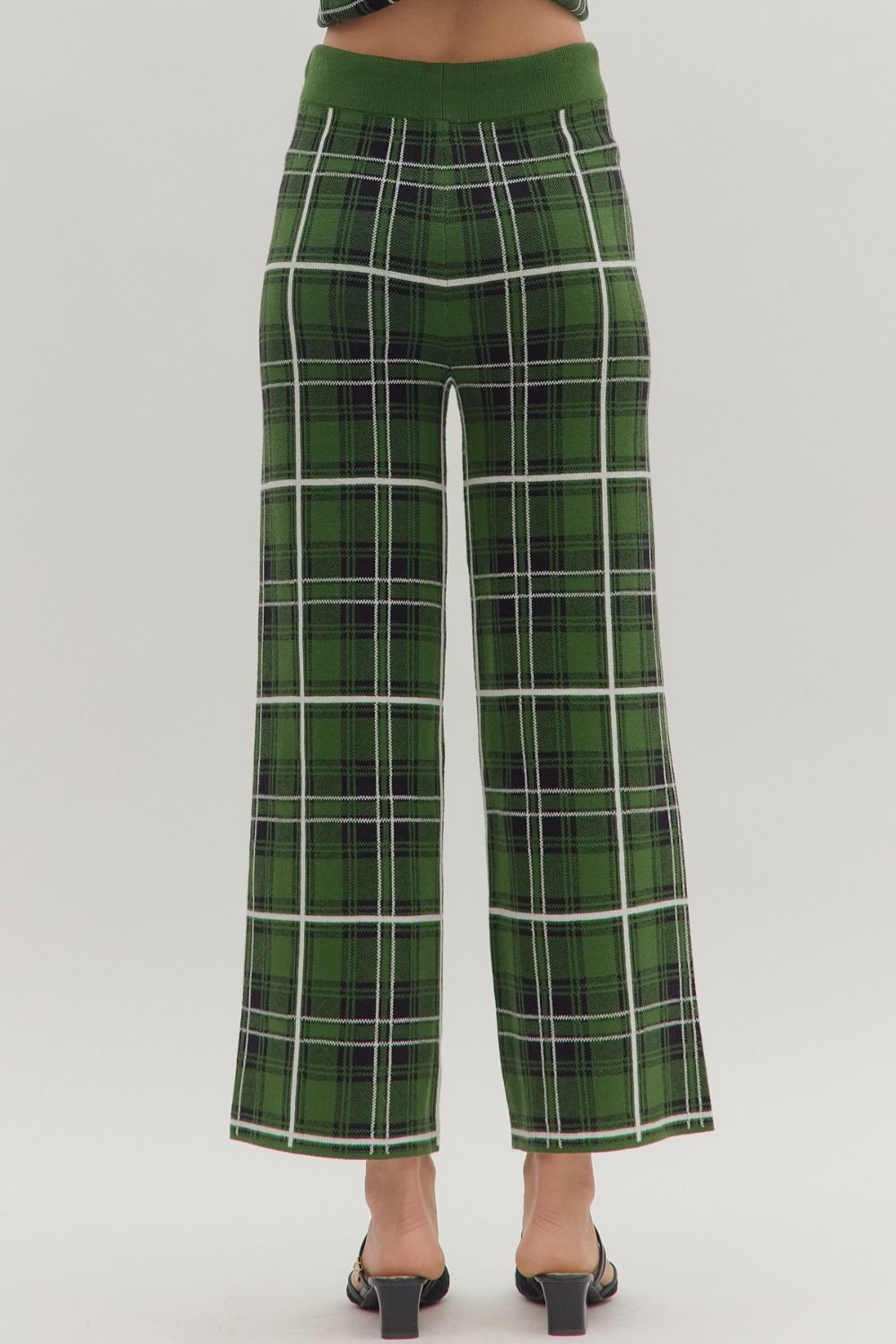 Plaid wide leg Pants