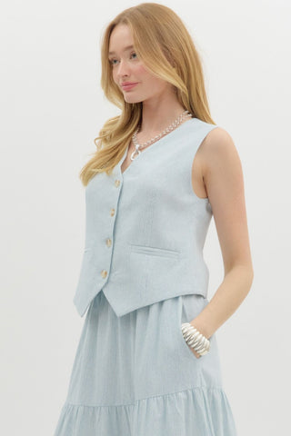 Baby blue vest