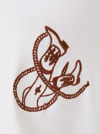 COWGIRL EMBROIDERED JERSEY