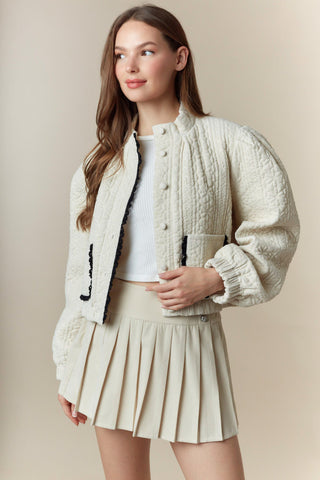 Cream/Black Jacket