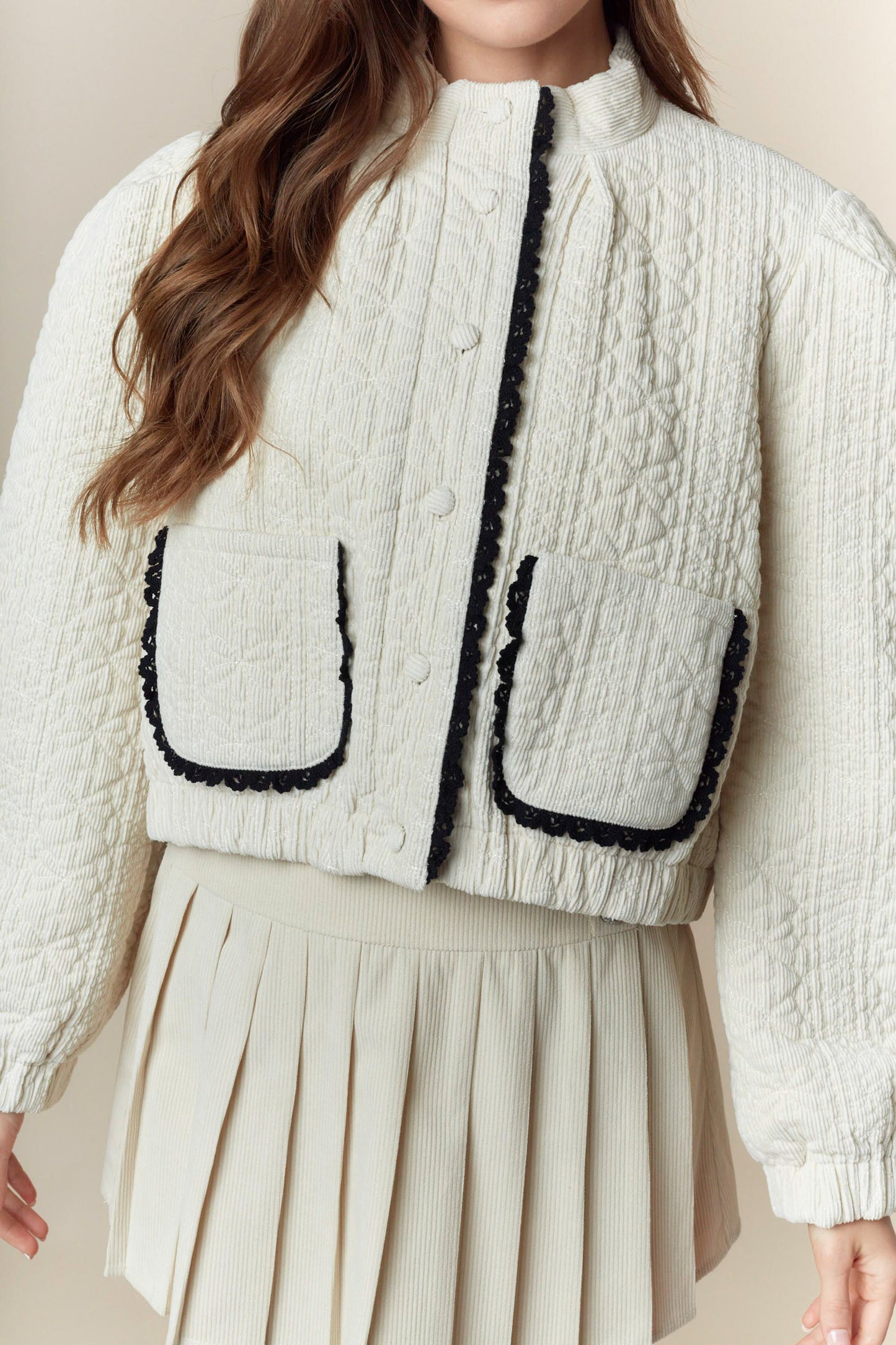 Cream/Black Jacket