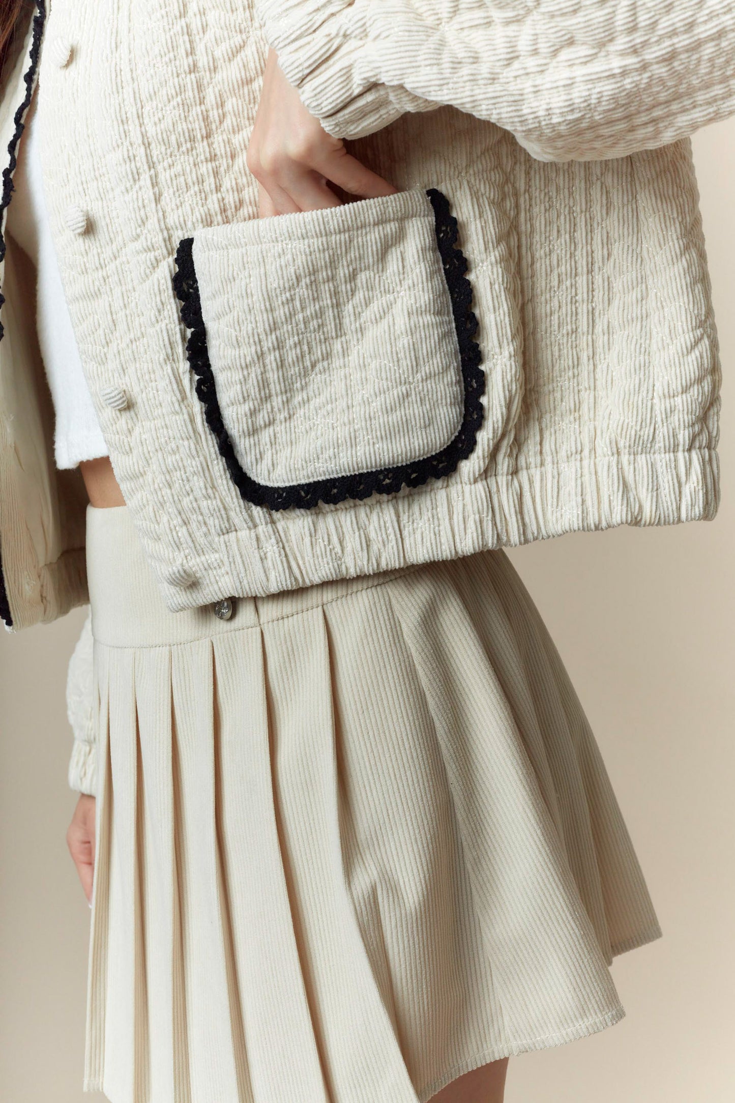 Cream/Black Jacket