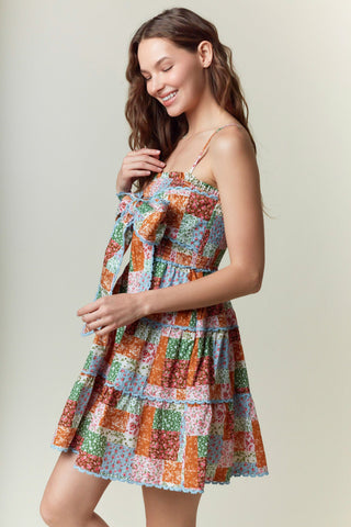 Multicolor Bow Dress Multi/Blue