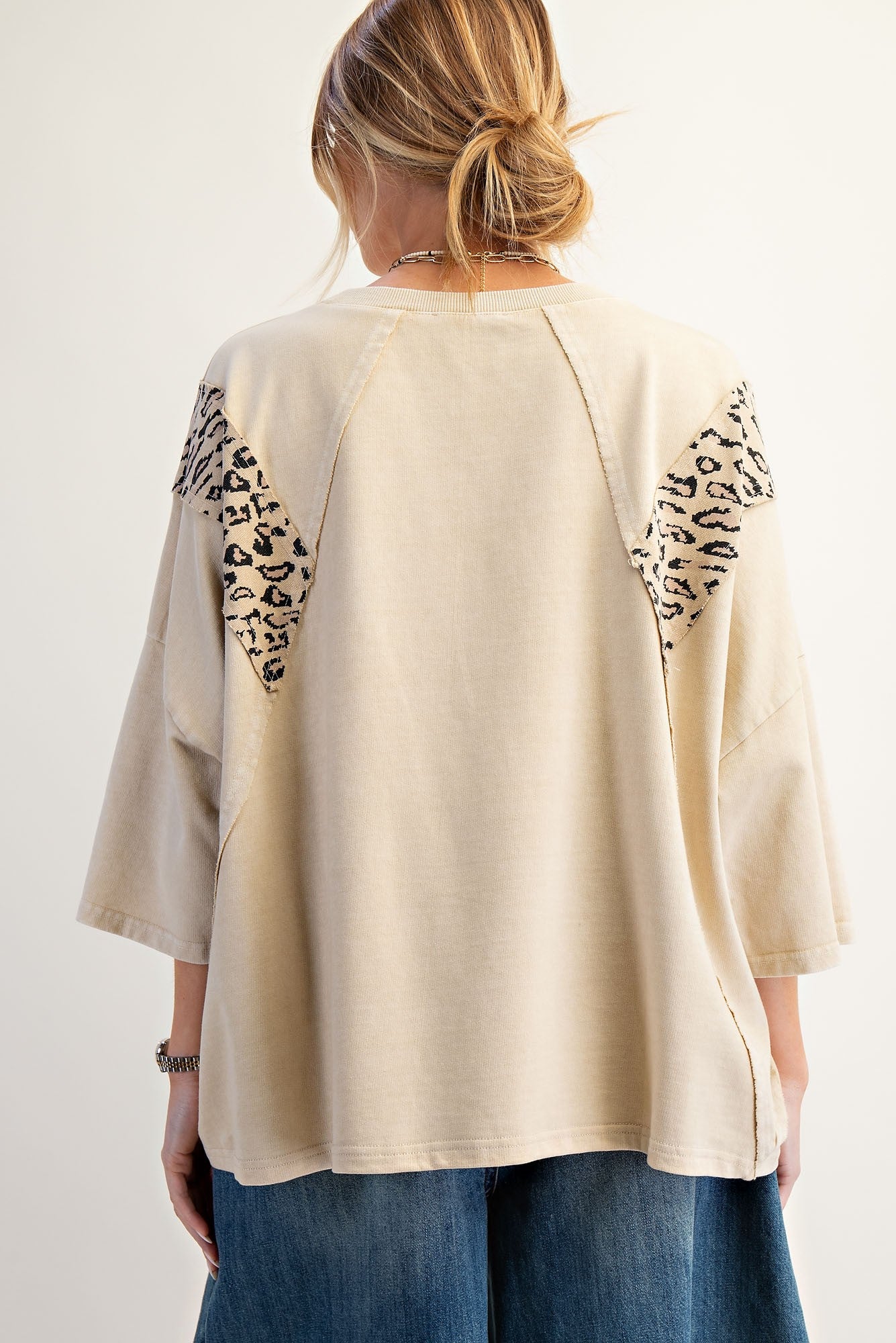 Animal Star Patch Oversized Top