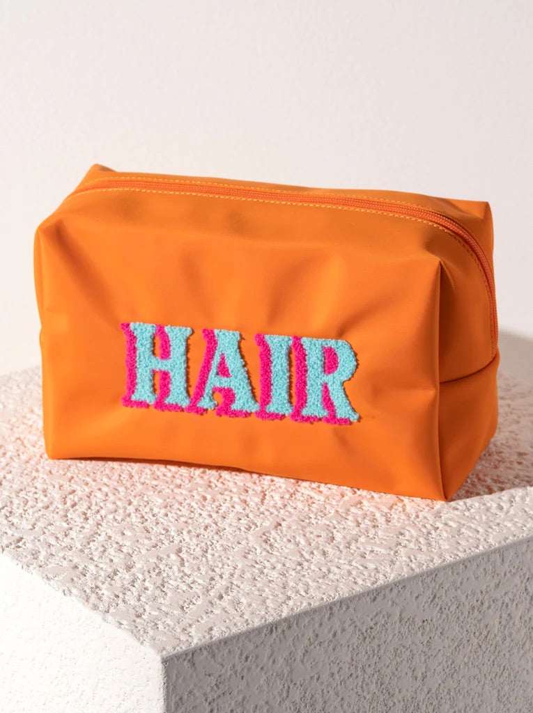 Hair Zip Pouch-Orange