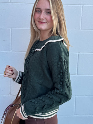 For screen chunky cable knit sweater, long sleeve