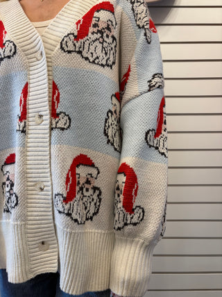 The Jolly Checkered Santa Cardigan