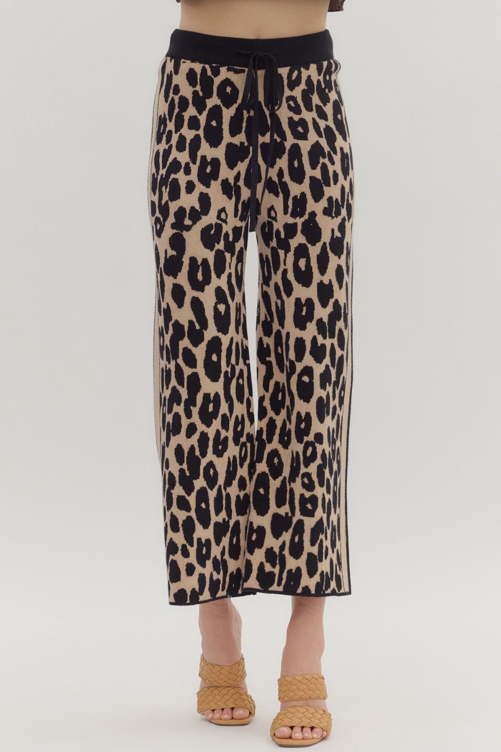 Animal print high-waist pant