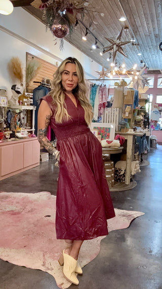 Burgundy Midi dress