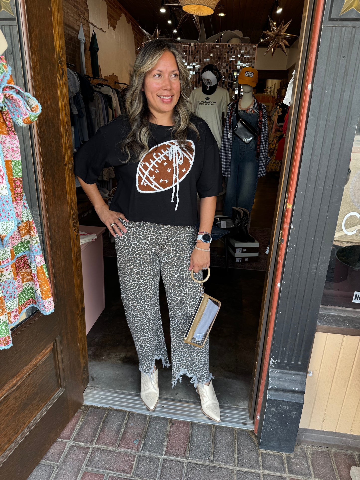 Leopard Barrel Jeans