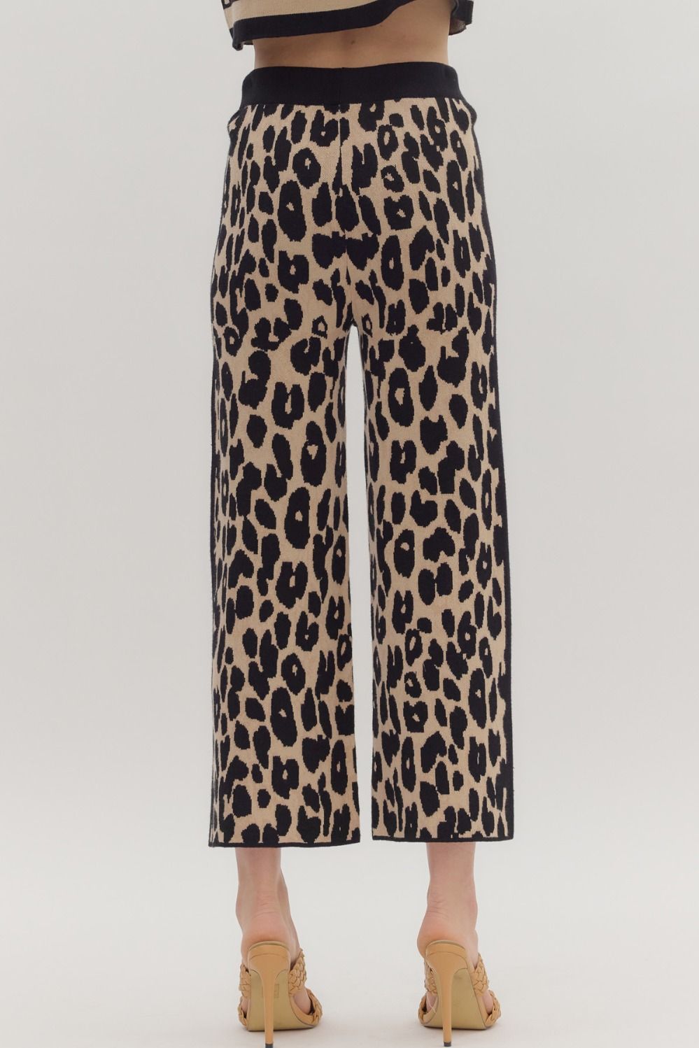 Animal print high-waist pant