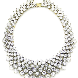 Statement bib necklace  crystal naecklace.