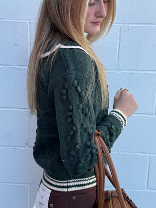 The Vintage Pom-Pom Cable Knit Sweater