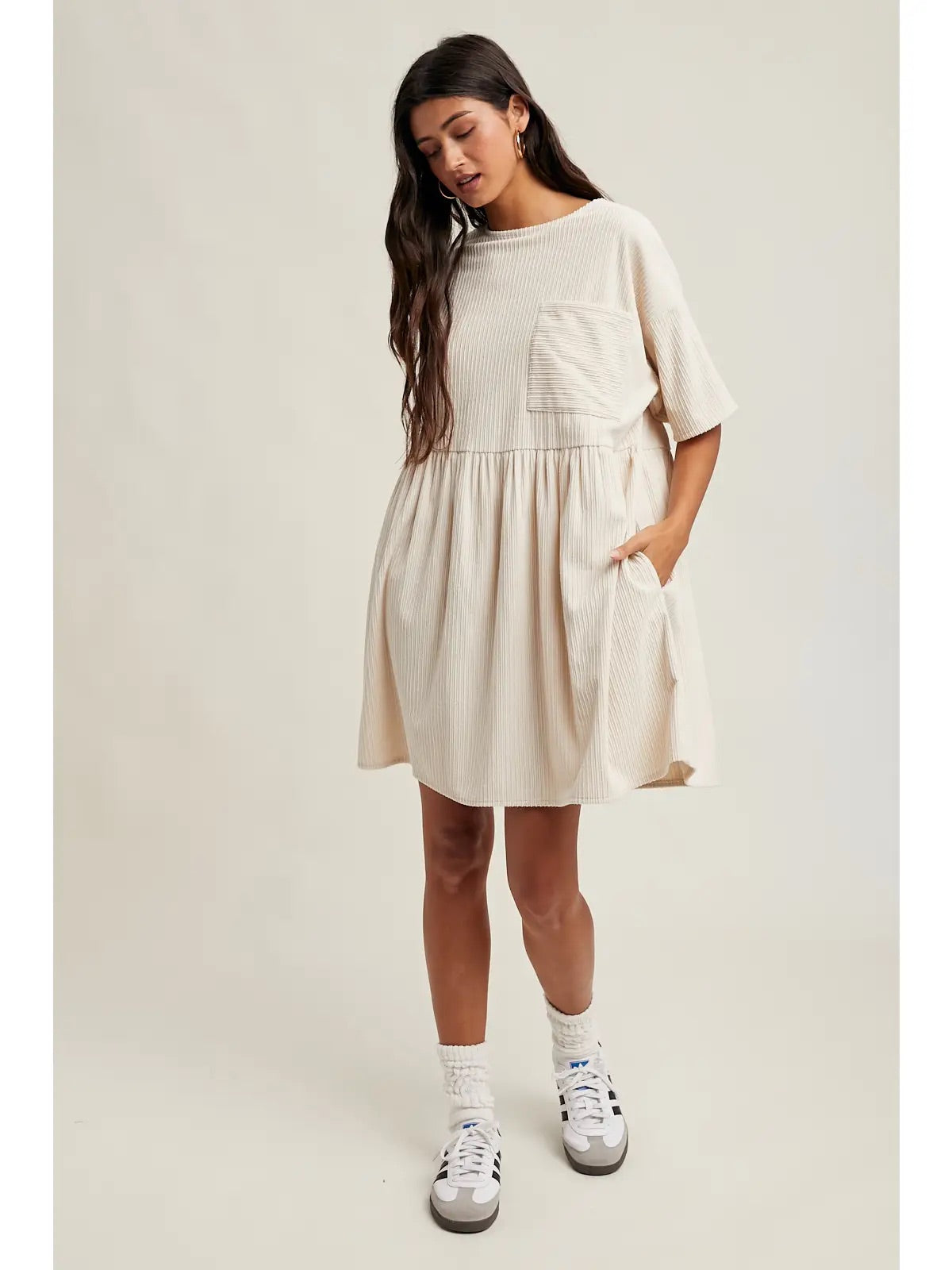 CORDUROY MINI DRESS
