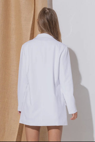 Stretch Knit Open Pocket
Front Boyfriend Blazer