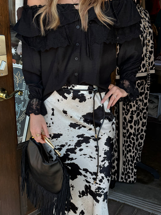The Cowhide Satin Midi Ski