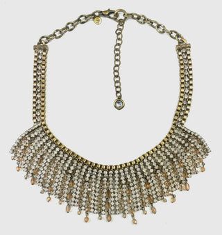 Rhinestone Fringe Necklace