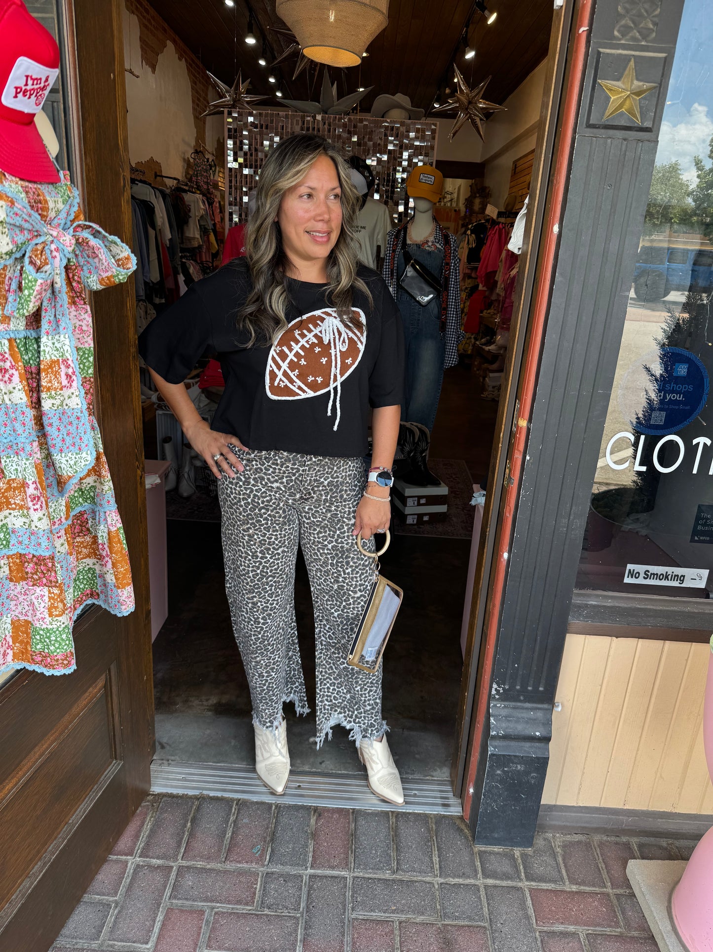 Leopard Barrel Jeans