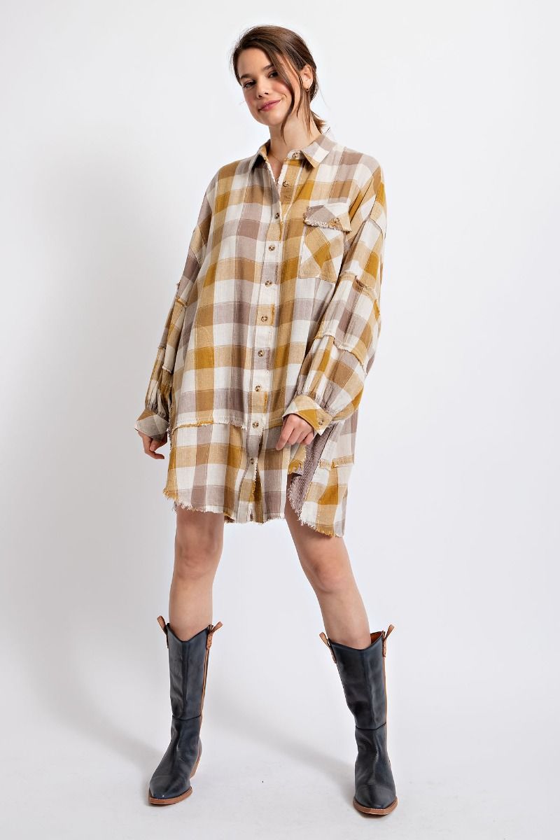 Oversized plaid flannel