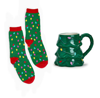 Festive mug with super soft cozy socks