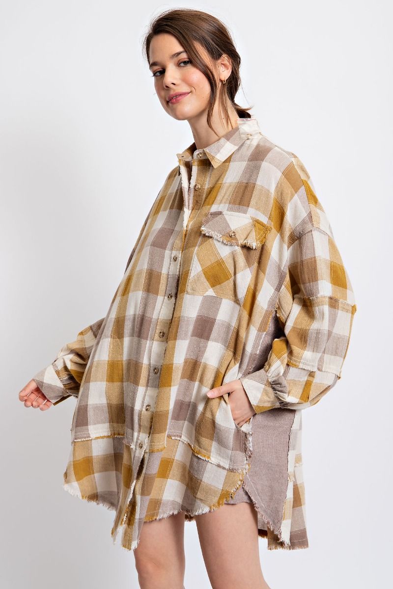 Oversized plaid flannel