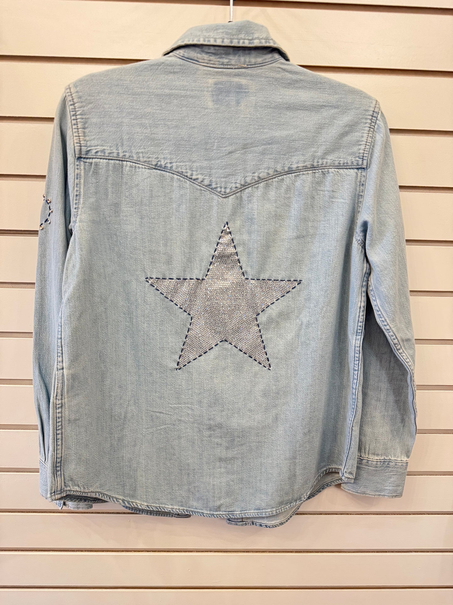 Denim chambray button-up