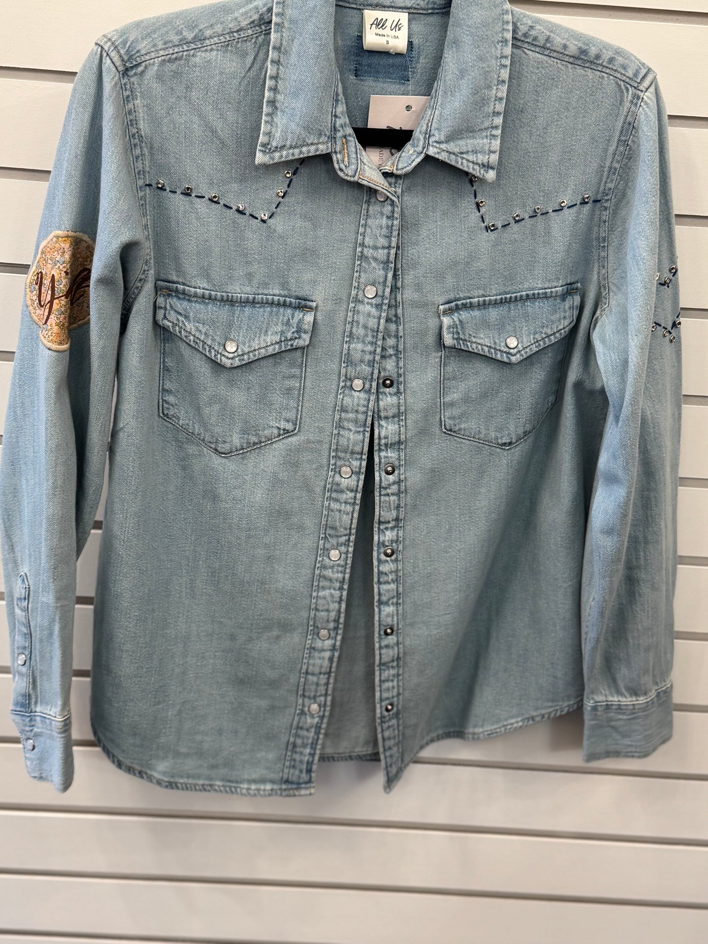 Denim chambray button-up