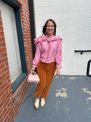 Tiered Ruffle Lace Blouse