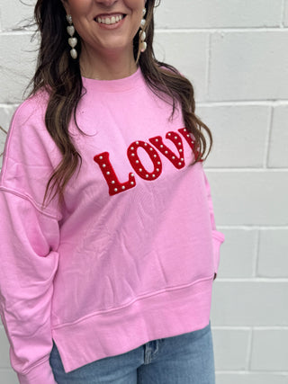 The Pink Love Patch Pullover