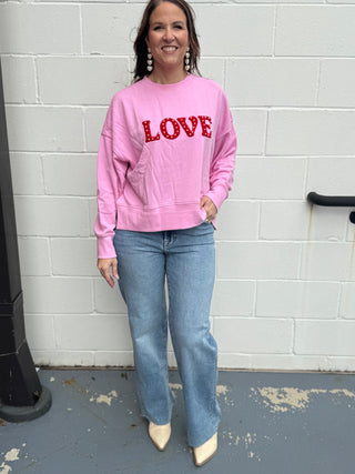 The Pink Love Patch Pullover