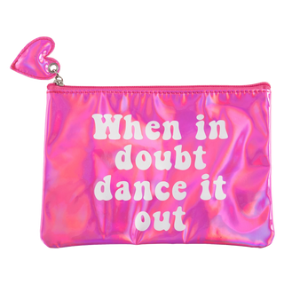 dancer. pink metallic,zipper pouch pencil bag makeup bag bachlorette