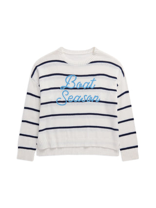 "Boat Season" Relaxed Nautical Sweater
