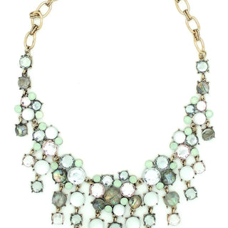 CZ crystals pearls statement necklace. prom gala,wedding,gifs mothers day,birthday gifts